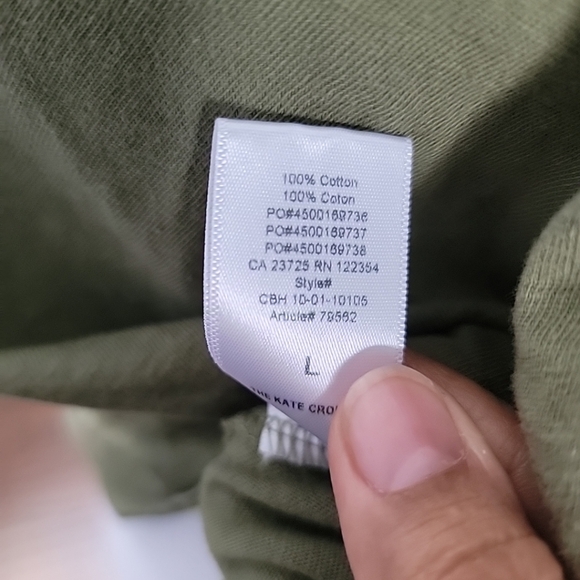 Aritzia Denim Forum Crop Tee Boxy Fit Green - 100% Cotton - Women's L Soft Comfy - Picture 5 of 5